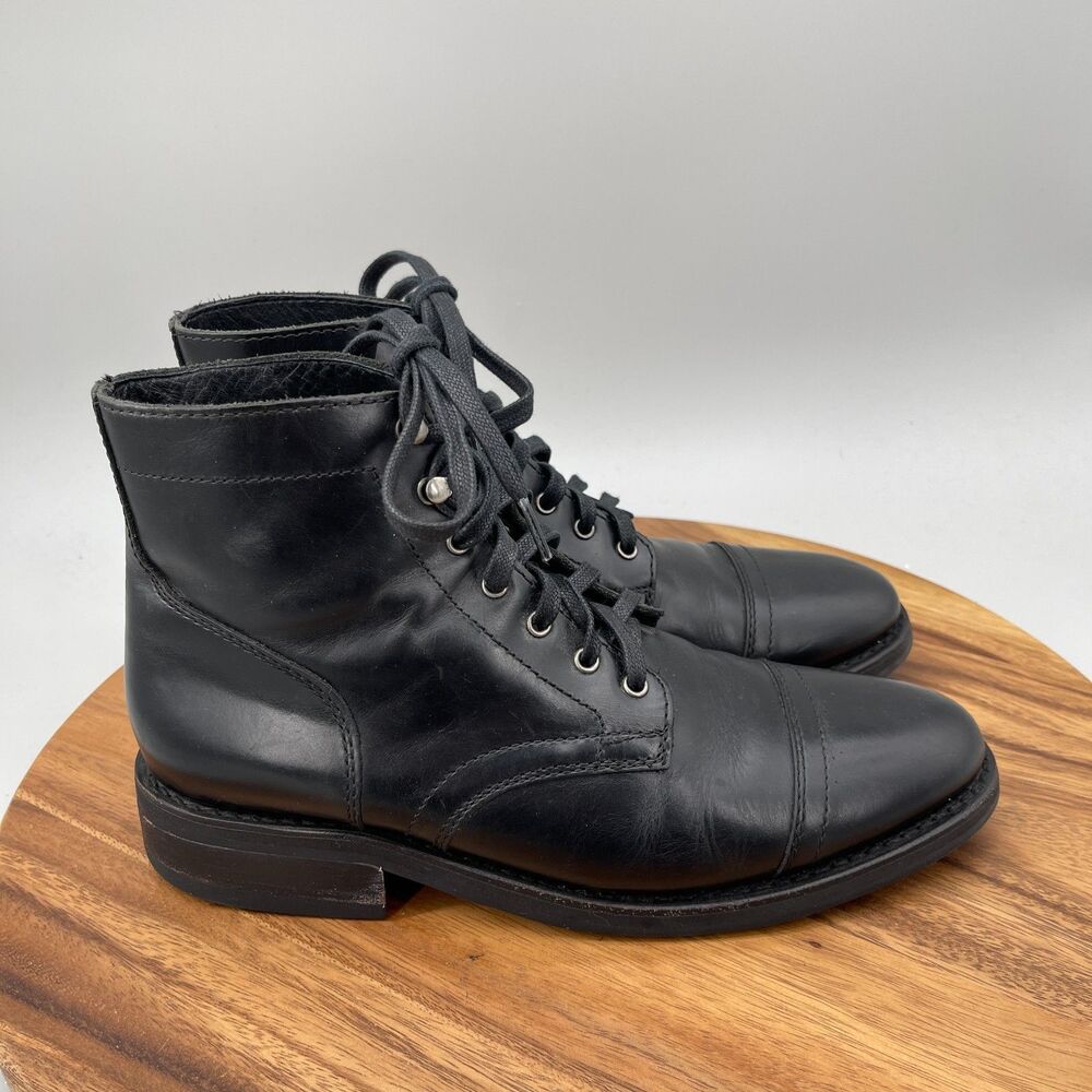 Thursday Boot Company The Captain Boots Mens Size 9.5 Black Leather Casual